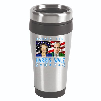 Kamala Harris Tim Walz The 2024 Democratic Party Nov 5 Win 16oz Travel Tumbler