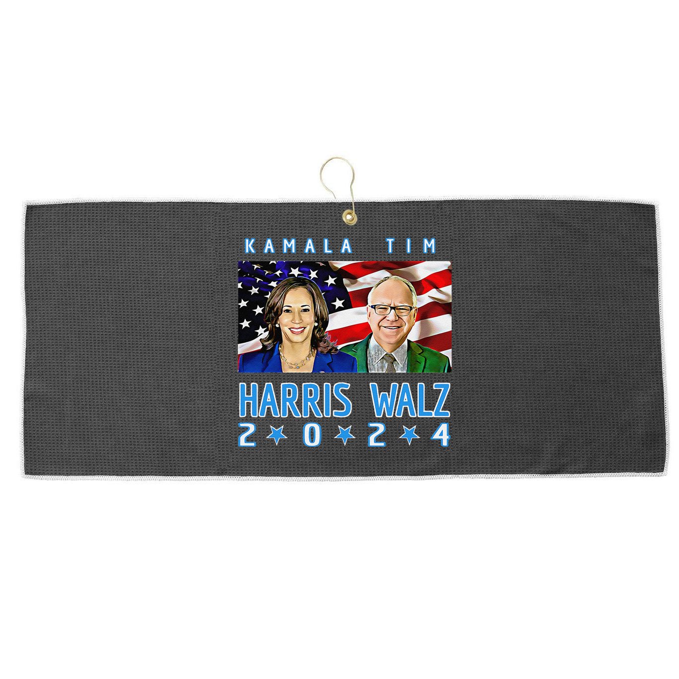 Kamala Harris Tim Walz The 2024 Democratic Party Nov 5 Win Large Microfiber Waffle Golf Towel