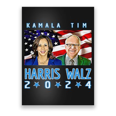 Kamala Harris Tim Walz The 2024 Democratic Party Nov 5 Win Poster