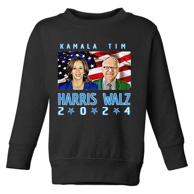 Kamala Harris Tim Walz The 2024 Democratic Party Nov 5 Win Toddler Sweatshirt