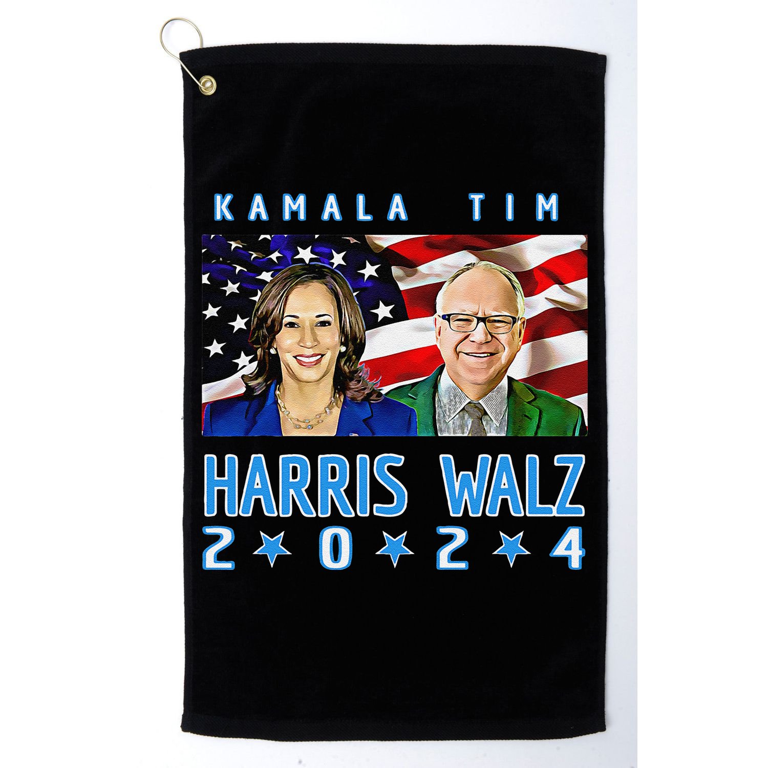 Kamala Harris Tim Walz The 2024 Democratic Party Nov 5 Win Golf Towel