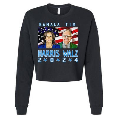 Kamala Harris Tim Walz The 2024 Democratic Party Nov 5 Win Cropped Pullover Crew