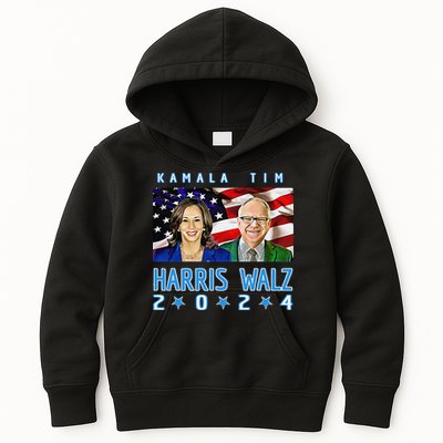Kamala Harris Tim Walz The 2024 Democratic Party Nov 5 Win Kids Hoodie