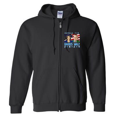 Kamala Harris Tim Walz The 2024 Democratic Party Nov 5 Win Full Zip Hoodie