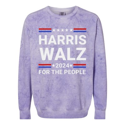 Kamala Harris Tim Walz Waltz Colorblast Crewneck Sweatshirt