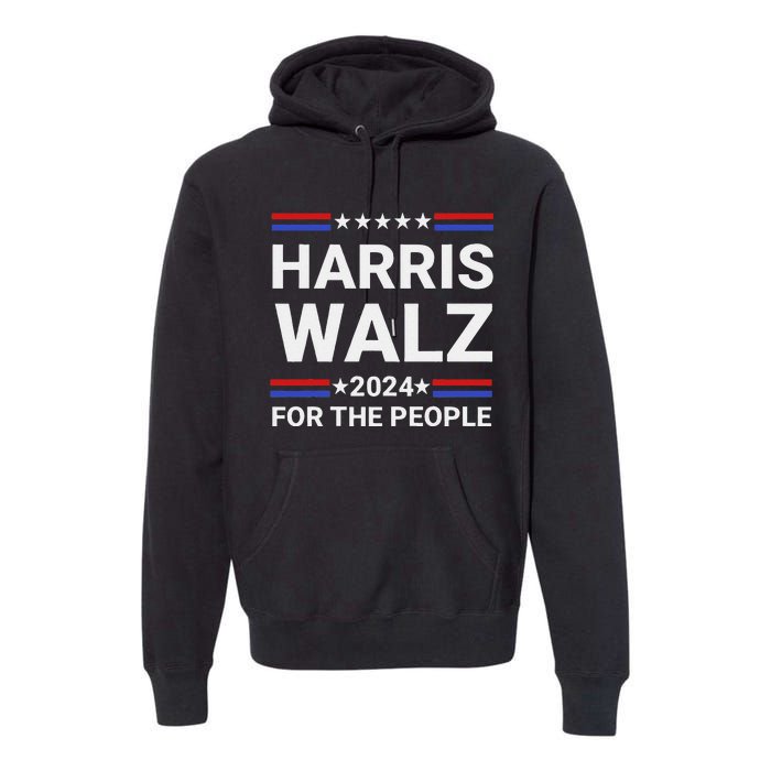 Kamala Harris Tim Walz Waltz Premium Hoodie