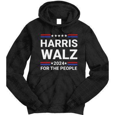 Kamala Harris Tim Walz Waltz Tie Dye Hoodie