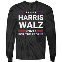 Kamala Harris Tim Walz Waltz Tie-Dye Long Sleeve Shirt