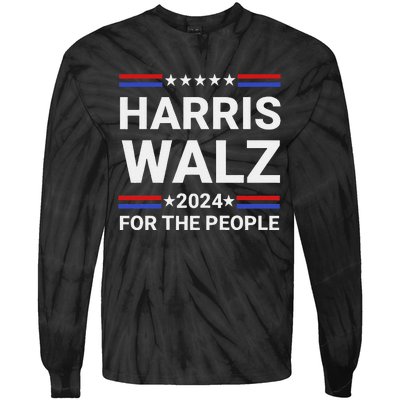 Kamala Harris Tim Walz Waltz Tie-Dye Long Sleeve Shirt