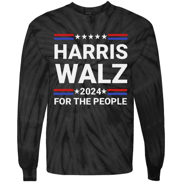 Kamala Harris Tim Walz Waltz Tie-Dye Long Sleeve Shirt