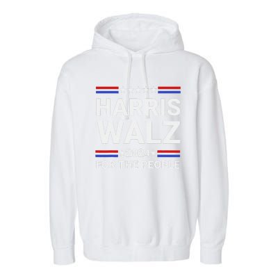 Kamala Harris Tim Walz Waltz Garment-Dyed Fleece Hoodie