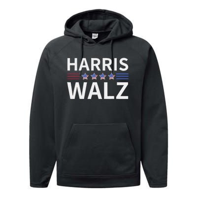 Kamala Harris Tim Walz Waltz 2024 Performance Fleece Hoodie