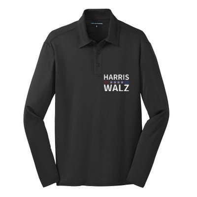 Kamala Harris Tim Walz Waltz 2024 Silk Touch Performance Long Sleeve Polo