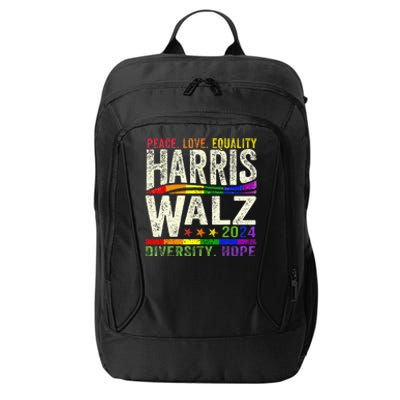 Kamala Harris Tim Walz 2024 Peace Lgbt Harris Walz City Backpack