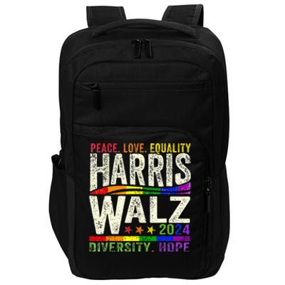 Kamala Harris Tim Walz 2024 Peace Lgbt Harris Walz Impact Tech Backpack