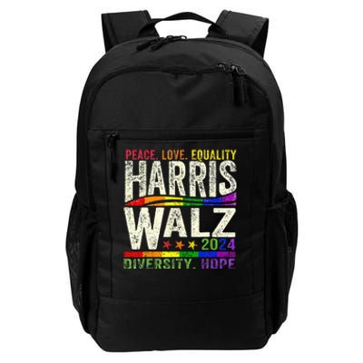 Kamala Harris Tim Walz 2024 Peace Lgbt Harris Walz Daily Commute Backpack