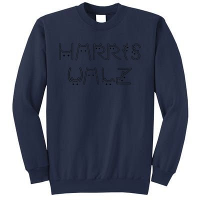 Kamala Harris Tim Walz Waltz Cat Letter Font Design 2024 Sweatshirt