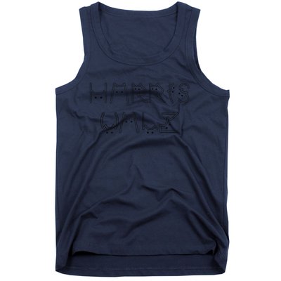 Kamala Harris Tim Walz Waltz Cat Letter Font Design 2024 Tank Top