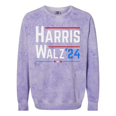 Kamala Harris Tim Walz Waltz Election 2024 Colorblast Crewneck Sweatshirt