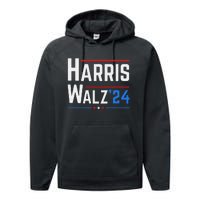 Kamala Harris Tim Walz Waltz Election 2024 Performance Fleece Hoodie