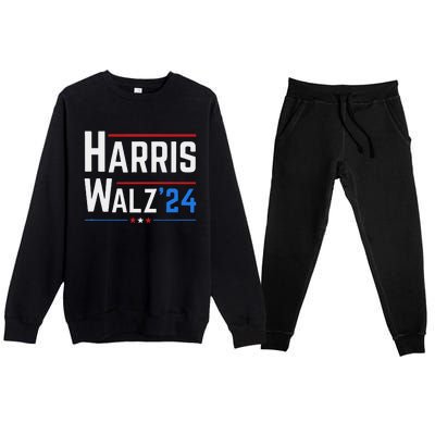 Kamala Harris Tim Walz Waltz Election 2024 Premium Crewneck Sweatsuit Set