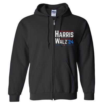 Kamala Harris Tim Walz Waltz Election 2024 Full Zip Hoodie