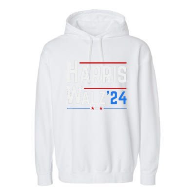 Kamala Harris Tim Walz Waltz Election 2024 Garment-Dyed Fleece Hoodie