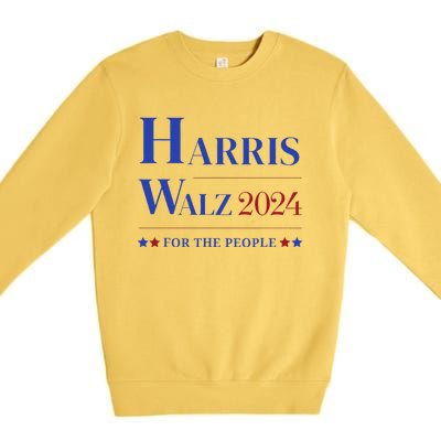 Kamala Harris Tim Walz Waltz Election Party Wear Premium Crewneck Sweatshirt