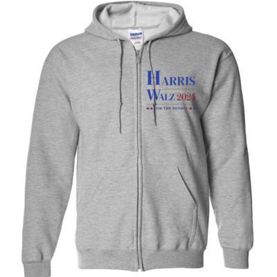 Kamala Harris Tim Walz Waltz Election Party Wear Full Zip Hoodie