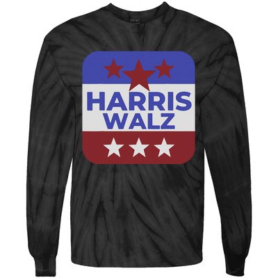 Kamala Harris Tim Walz Waltz Election Party Wear Tie-Dye Long Sleeve Shirt