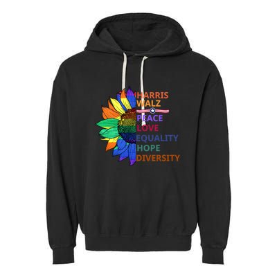 Kamala Harris Tim Walz Waltz Garment-Dyed Fleece Hoodie