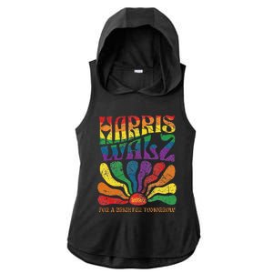 Kamala Harris Tim Waltz 2024 Ladies PosiCharge Tri-Blend Wicking Draft Hoodie Tank