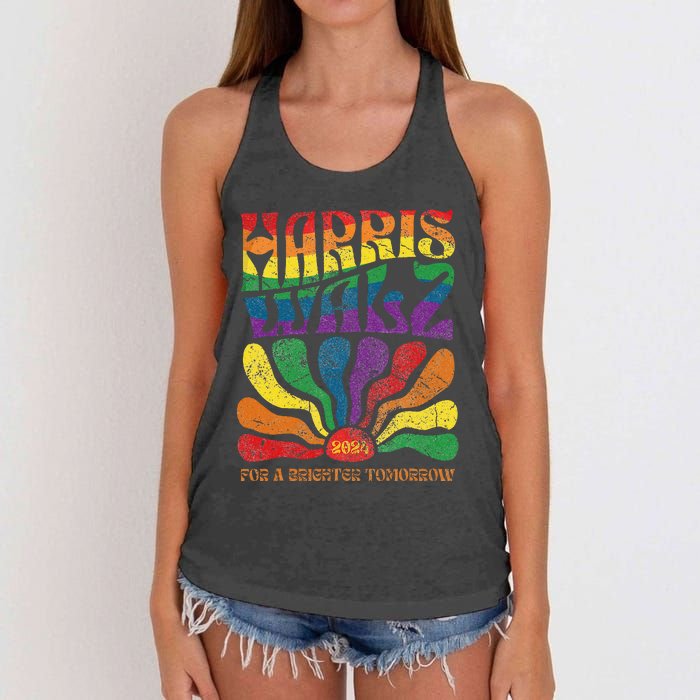 Kamala Harris Tim Waltz 2024 Women's Knotted Racerback Tank