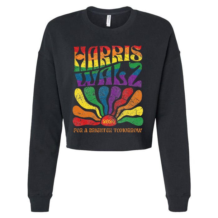 Kamala Harris Tim Waltz 2024 Cropped Pullover Crew