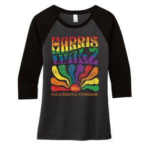 Kamala Harris Tim Waltz 2024 Women's Tri-Blend 3/4-Sleeve Raglan Shirt