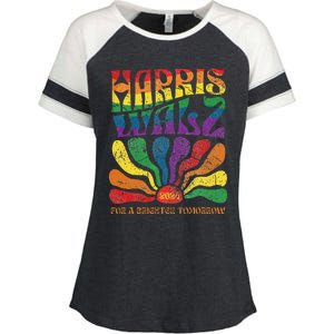 Kamala Harris Tim Waltz 2024 Enza Ladies Jersey Colorblock Tee