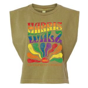 Kamala Harris Tim Waltz 2024 Garment-Dyed Women's Muscle Tee