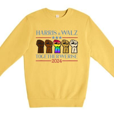 Kamala Harris Tim Walz 2024 Election Lgbt Harris Walz Waltz Premium Crewneck Sweatshirt