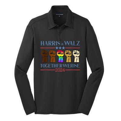 Kamala Harris Tim Walz 2024 Election Lgbt Harris Walz Waltz Silk Touch Performance Long Sleeve Polo