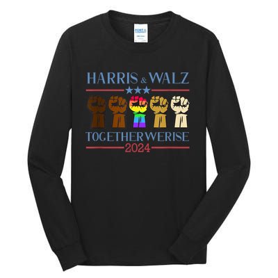 Kamala Harris Tim Walz 2024 Election Lgbt Harris Walz Waltz Tall Long Sleeve T-Shirt