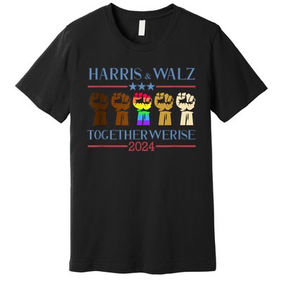 Kamala Harris Tim Walz 2024 Election Lgbt Harris Walz Waltz Premium T-Shirt