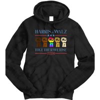 Kamala Harris Tim Walz 2024 Election Lgbt Harris Walz Waltz Tie Dye Hoodie