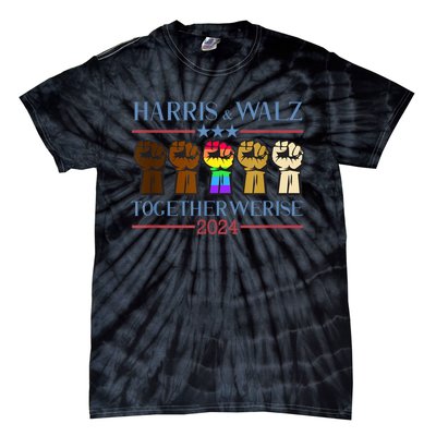 Kamala Harris Tim Walz 2024 Election Lgbt Harris Walz Waltz Tie-Dye T-Shirt