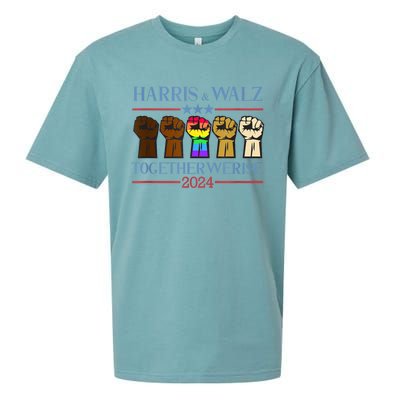 Kamala Harris Tim Walz 2024 Election Lgbt Harris Walz Waltz Sueded Cloud Jersey T-Shirt