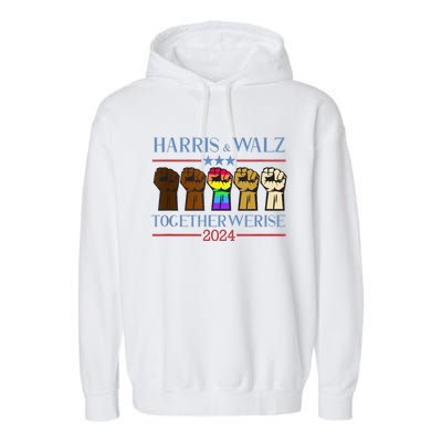 Kamala Harris Tim Walz 2024 Election Lgbt Harris Walz Waltz Garment-Dyed Fleece Hoodie