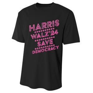 Kamala Harris Tim Walz 2024 Election Harris Waltz Save Demo Cracy Performance Sprint T-Shirt