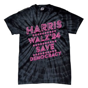 Kamala Harris Tim Walz 2024 Election Harris Waltz Save Demo Cracy Tie-Dye T-Shirt