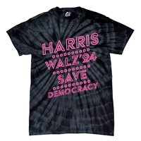 Kamala Harris Tim Walz 2024 Election Harris Waltz Save Demo Cracy Tie-Dye T-Shirt