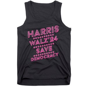 Kamala Harris Tim Walz 2024 Election Harris Waltz Save Demo Cracy Tank Top