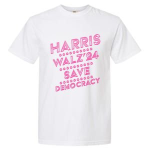 Kamala Harris Tim Walz 2024 Election Harris Waltz Save Demo Cracy Garment-Dyed Heavyweight T-Shirt